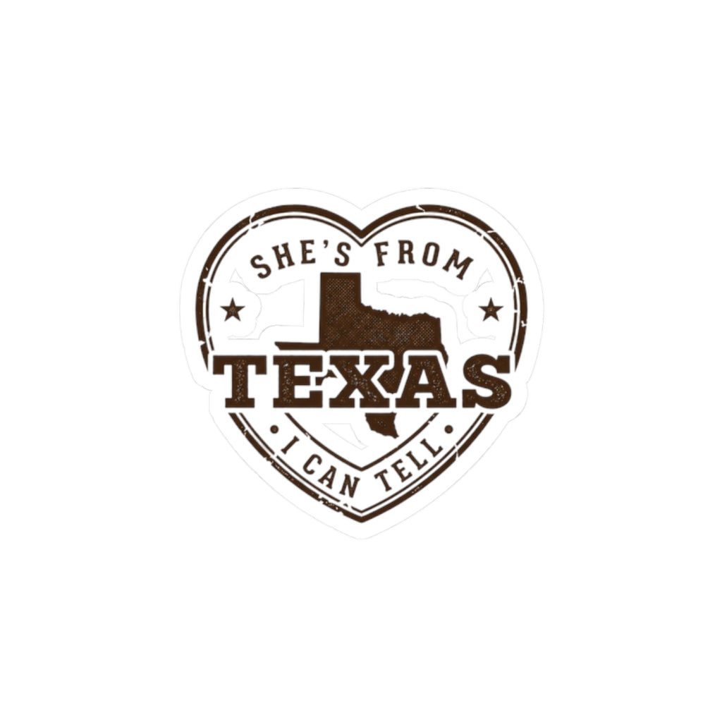 She's From Texas Heart Sticker | State Pride, Country Lifestyle