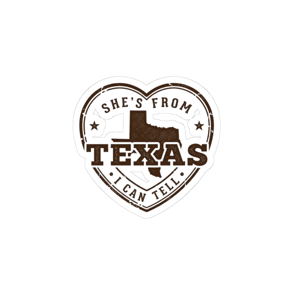 She's From Texas Heart Sticker | State Pride, Country Lifestyle