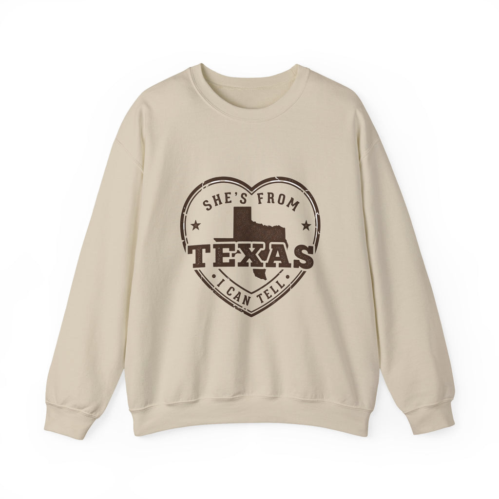 She's From Texas Crewneck Sweatshirt | Texas Pride, Southern Vintage
