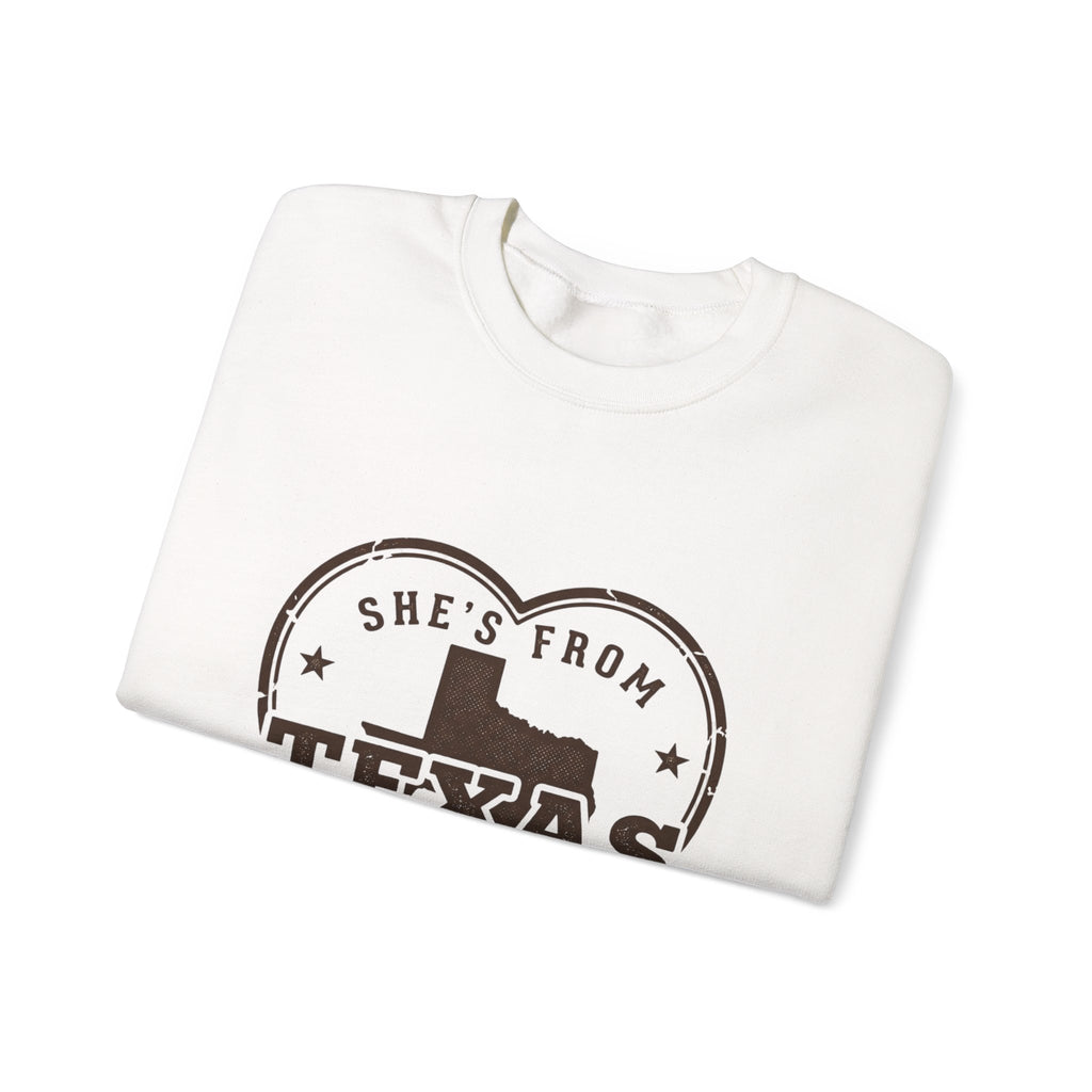 She's From Texas Crewneck Sweatshirt | Texas Pride, Southern Vintage