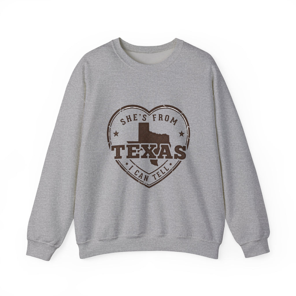 She's From Texas Crewneck Sweatshirt | Texas Pride, Southern Vintage