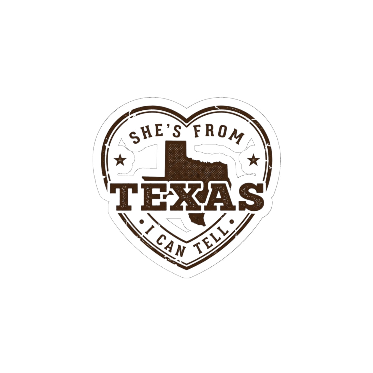 She's From Texas Heart Sticker | State Pride, Country Lifestyle